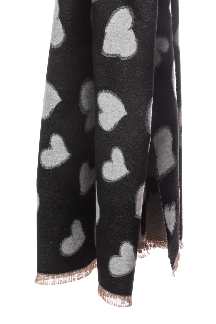 Sciarpa con motivo a cuori