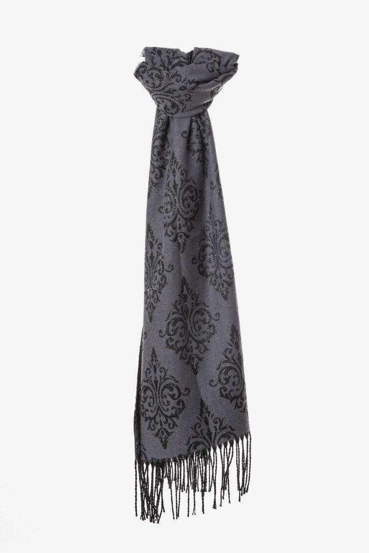 Sciarpa con motivi ornamentali lurex