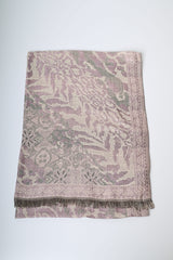 Sciarpa in jacquard animalier a righe