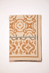 Sciarpa in jacquard geometrico-floreale