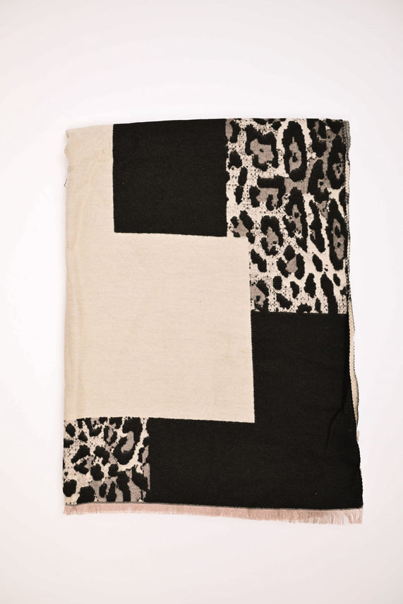 Sciarpa animalier patchwork