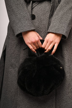 Borsa mini in faux fur