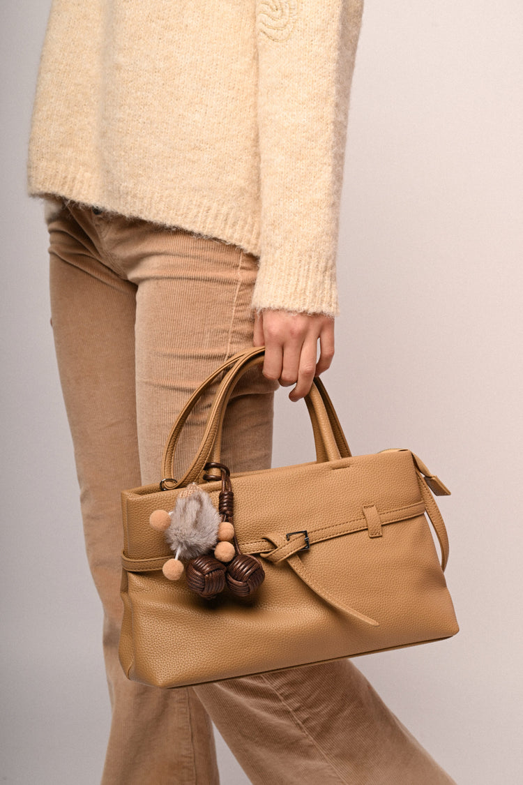 Borsa a mano con portachiavi