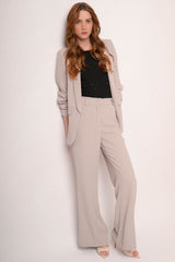 Pantaloni zampa gessato