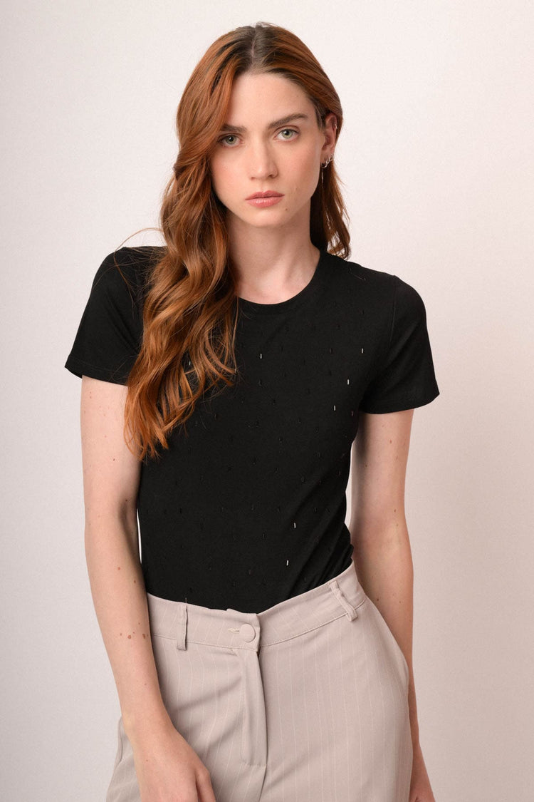 Pantaloni zampa gessato