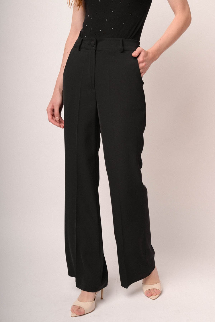 Pantaloni zampa gessato