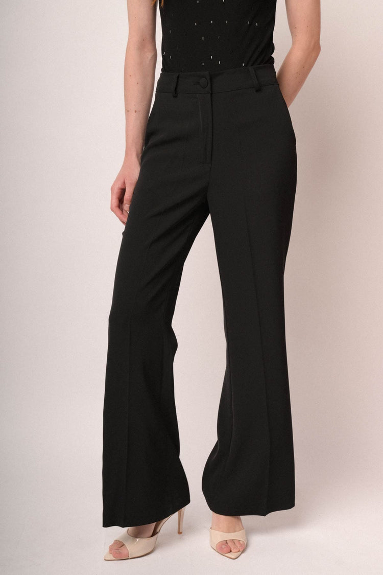 Pantaloni zampa gessato
