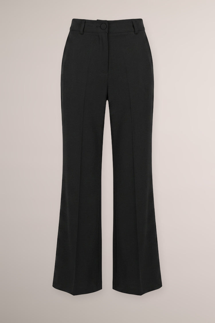 Pantaloni neri a gamba svasata