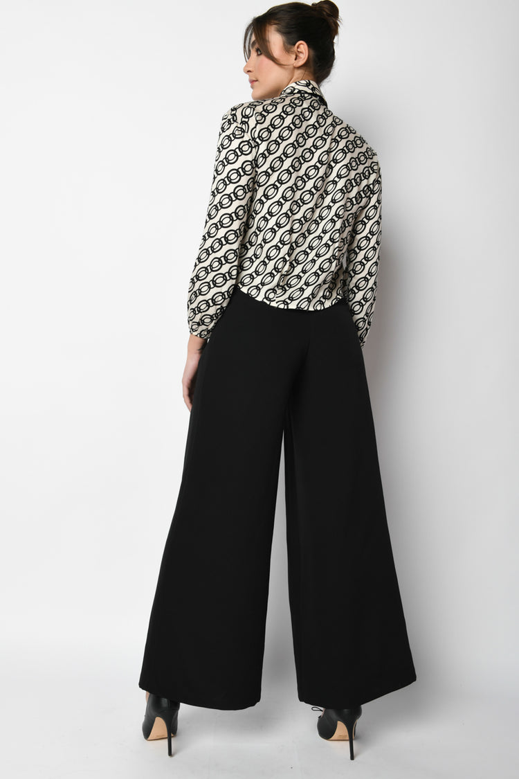 Pantaloni palazzo a vita alta