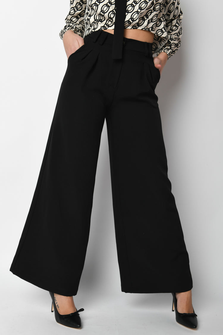 Pantaloni palazzo a vita alta