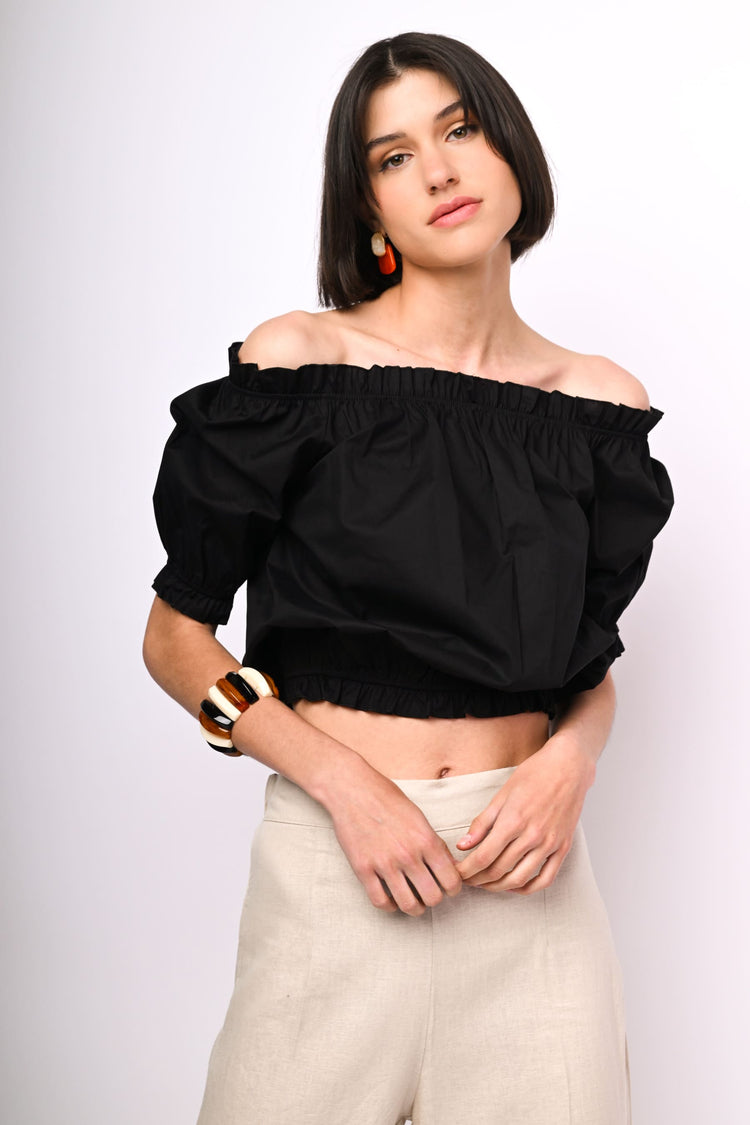 Top con spalle scoperte