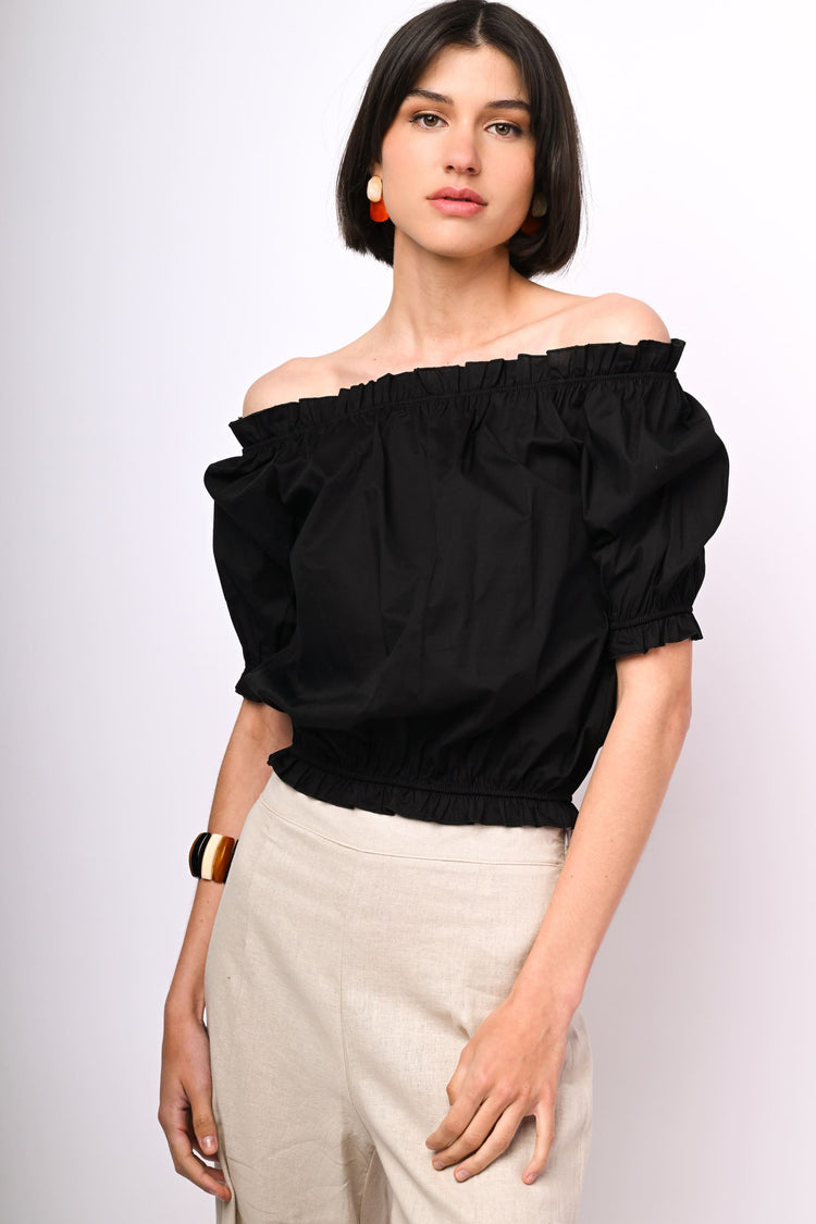 Top con spalle scoperte