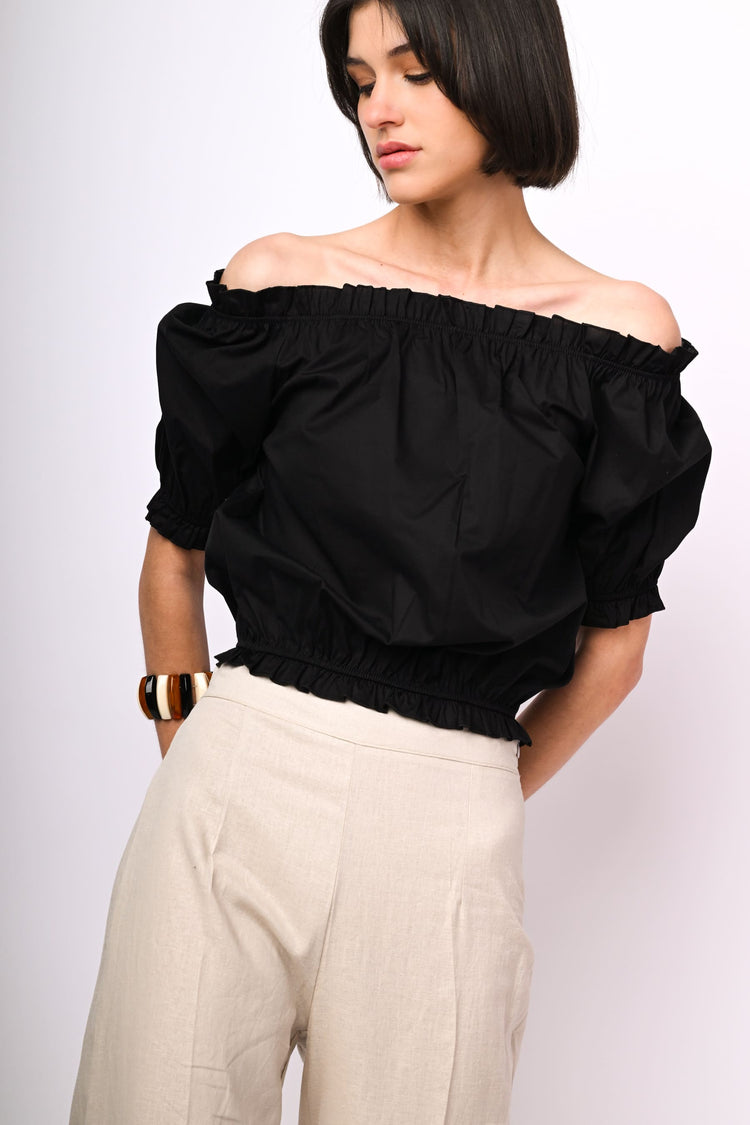 Top con spalle scoperte