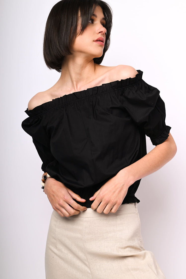 Top con spalle scoperte