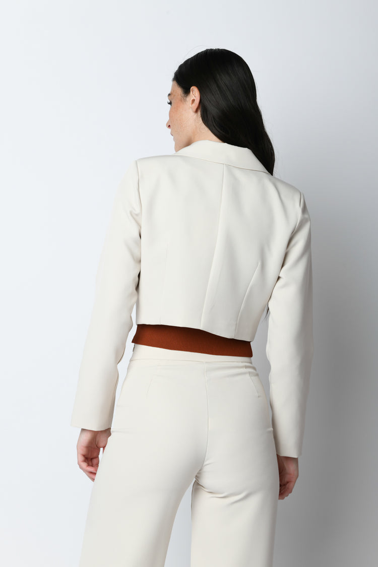 Blazer crop monopetto