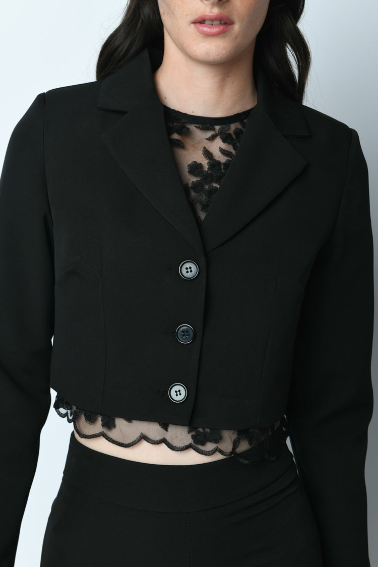 Blazer crop monopetto