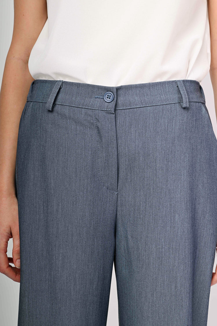 Pantaloni palazzo effetto denim