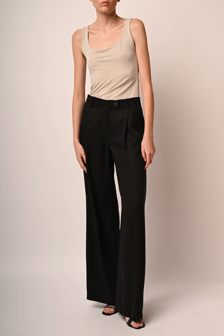 Pantaloni palazzo con pinces