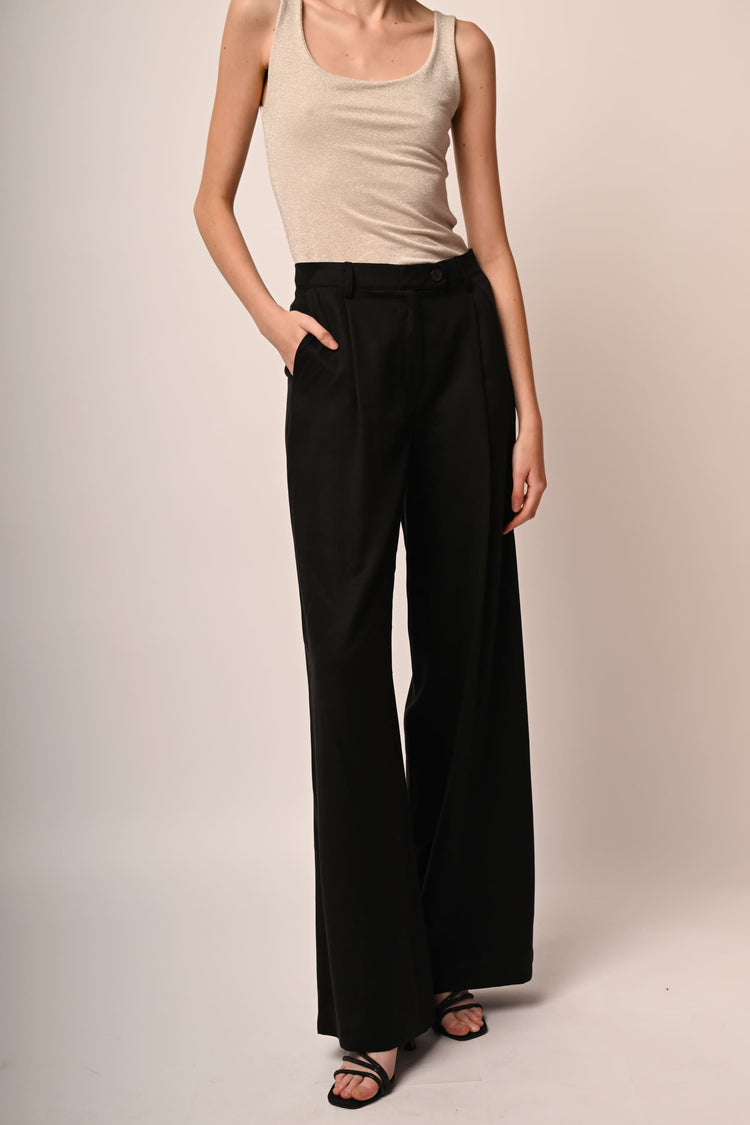 Pantaloni palazzo con pinces