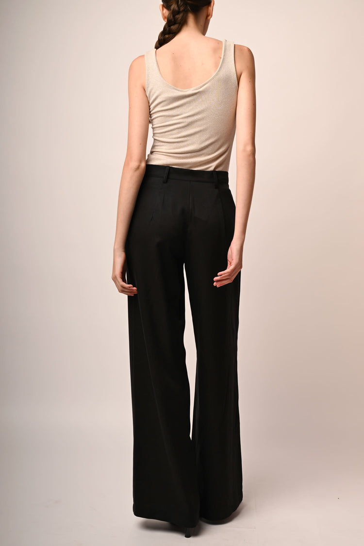 Pantaloni palazzo con pinces