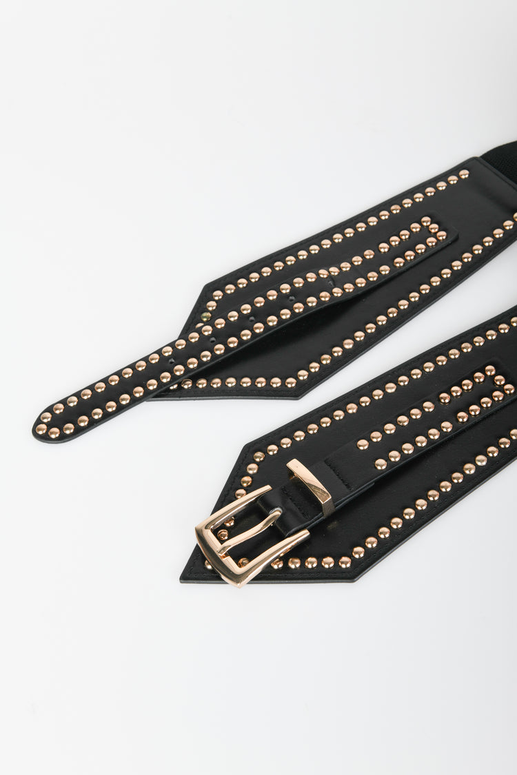 Cintura elastica con mini borchie
