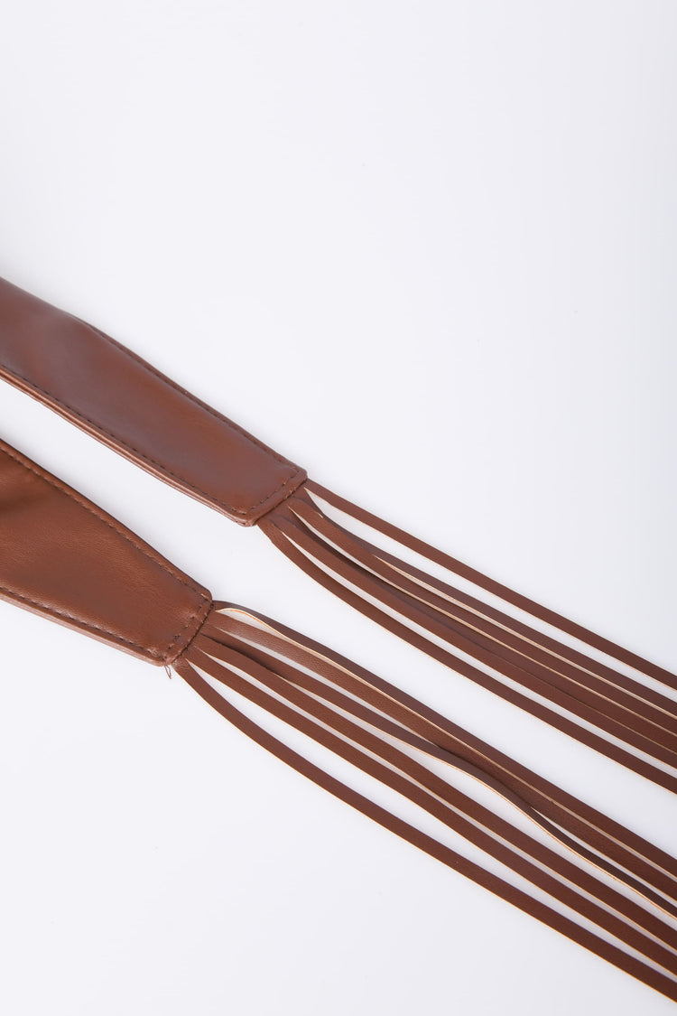 Cintura a fascia con frange