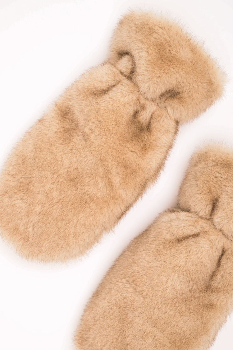 Guanti muffola in faux fur