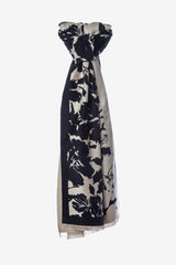Sciarpa in jacquard floreale