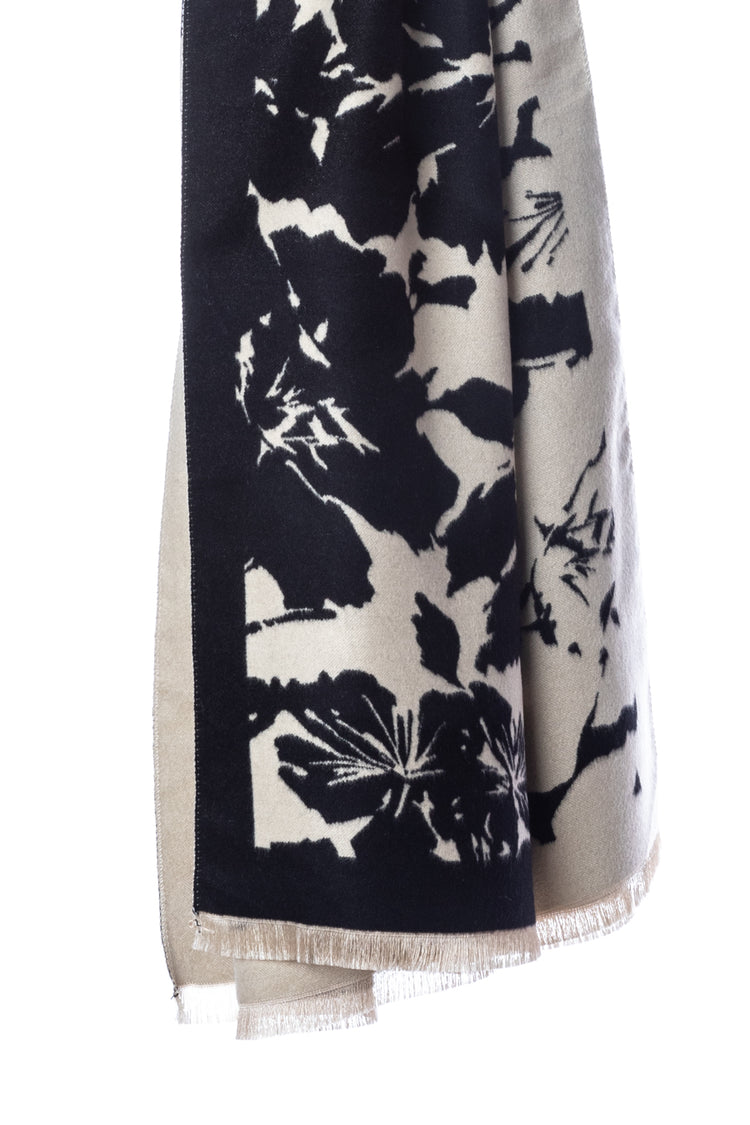 Sciarpa in jacquard floreale