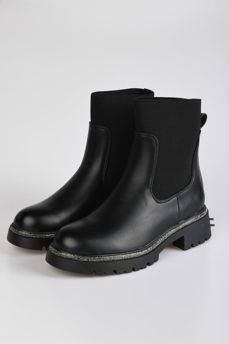 Stivaletti Chelsea con strass