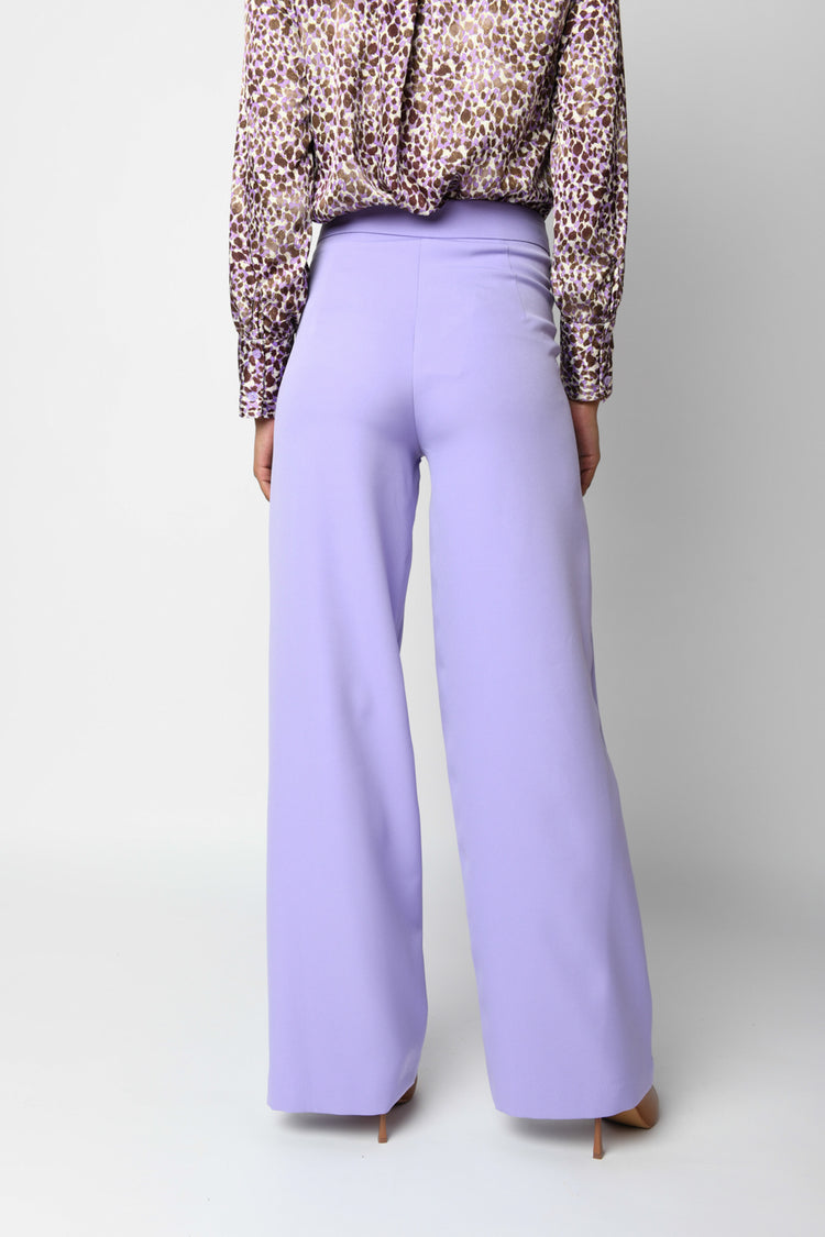 L46 Zara pantaloni in bengalina stretch fantasia vita alta
