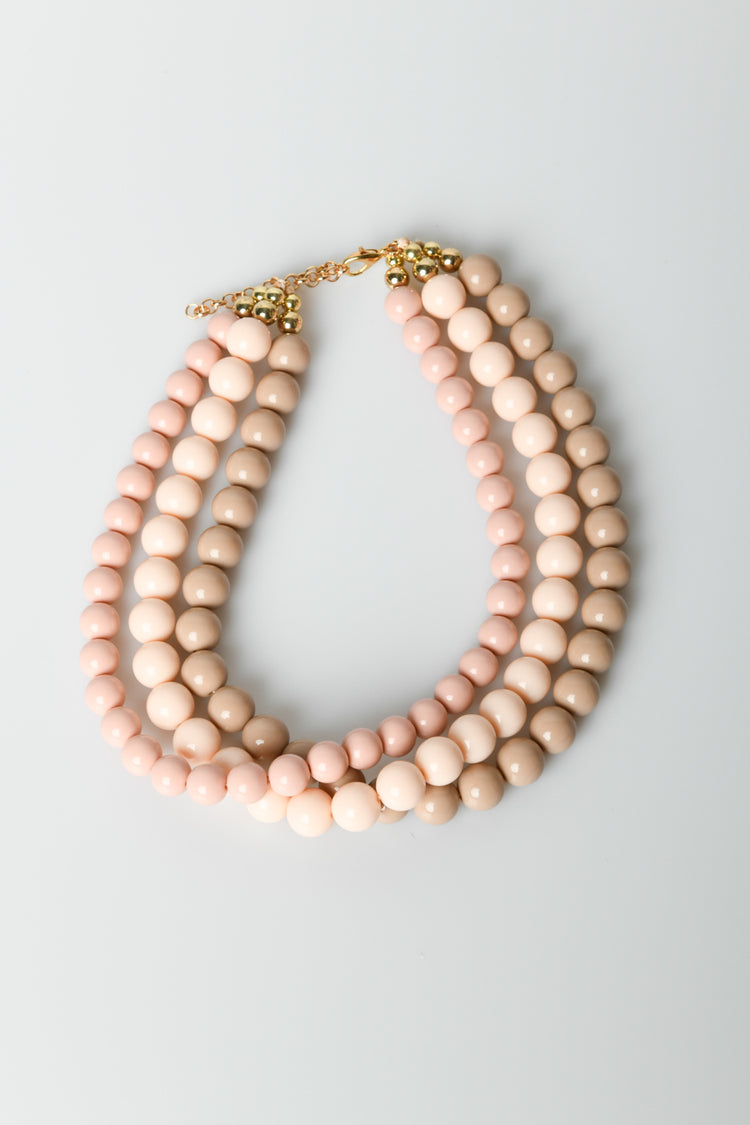 Collana multifili con simil perle