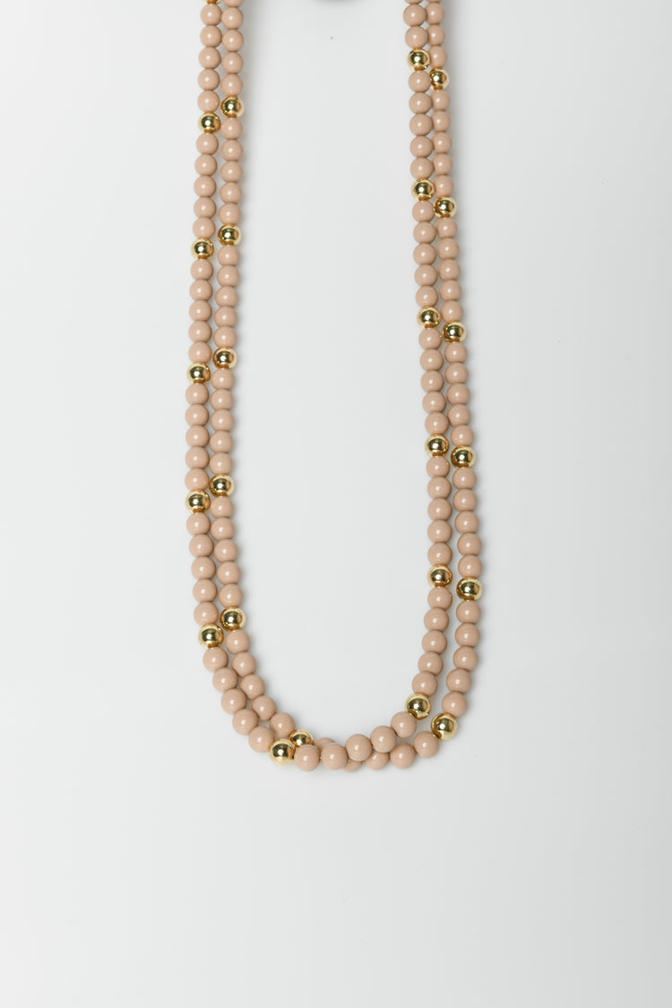 Collana lunga con simil perle